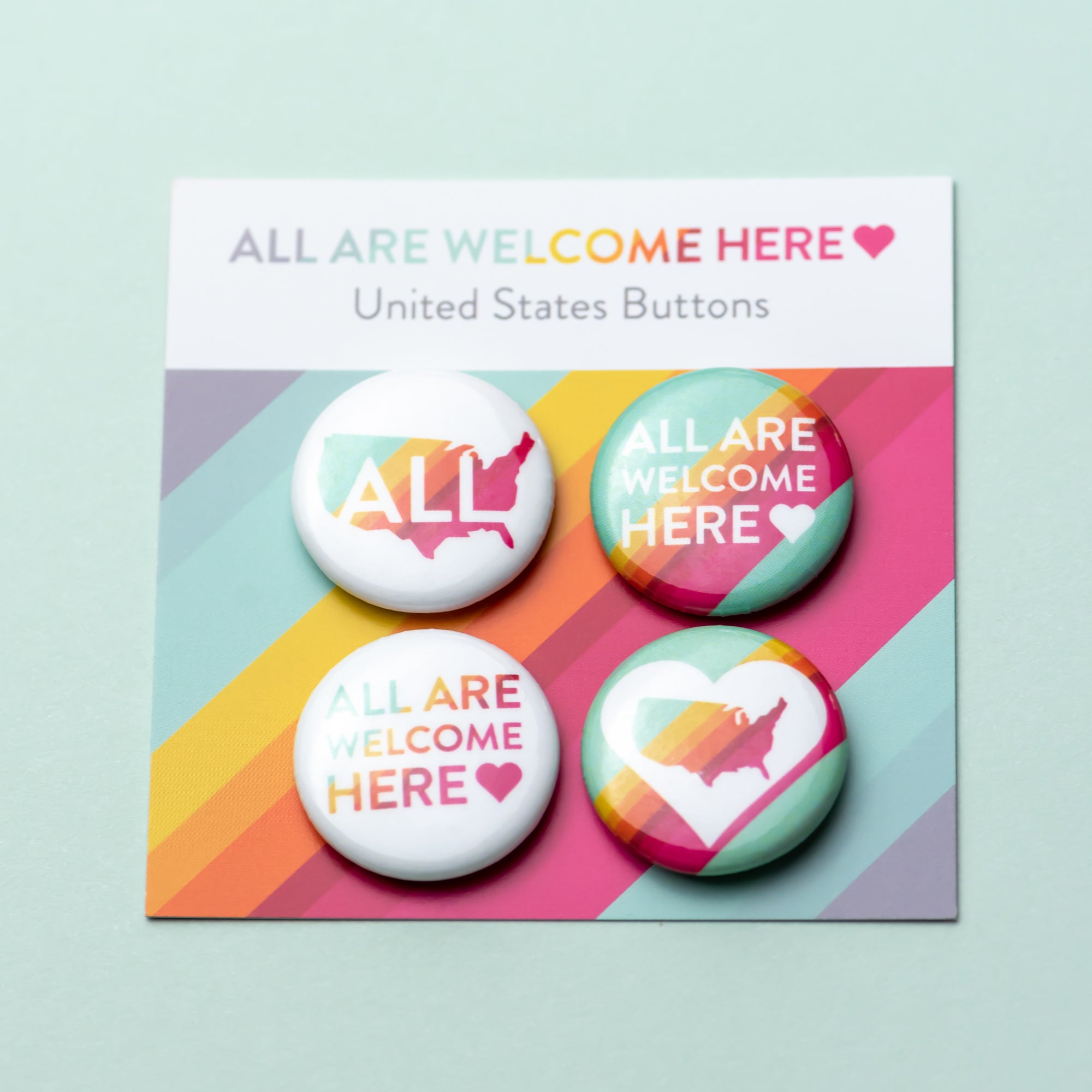 U.S. Button Pack – All Are Welcome Here