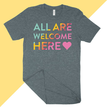 All Are Welcome Here, Femme Cut, Heather Gray