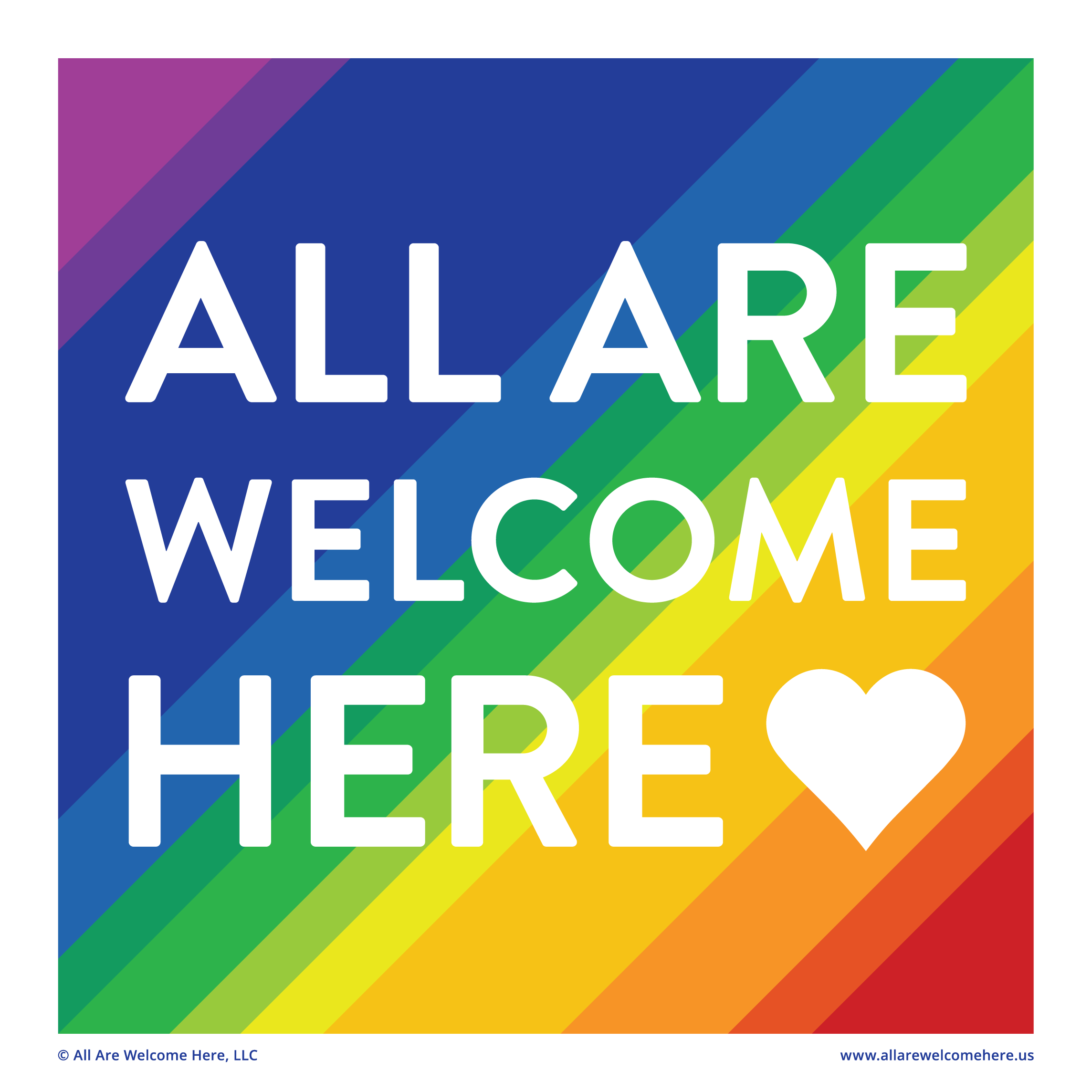 Pride Yard Sign – All Are Welcome Here