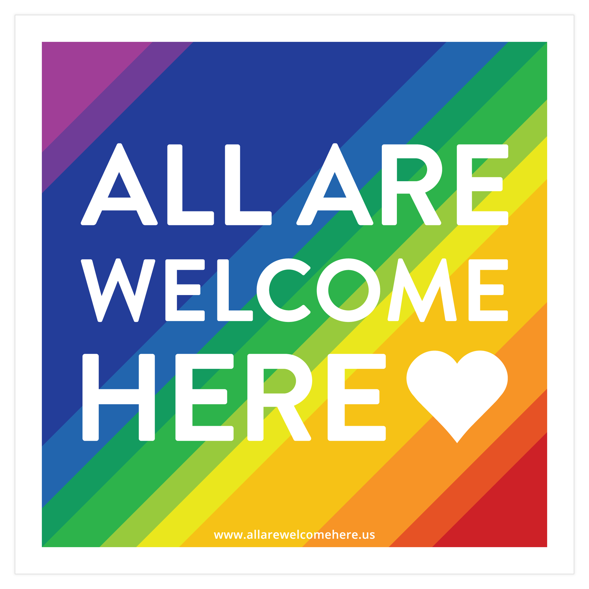 Pride Window Clings – All Are Welcome Here